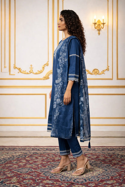 Molly Nile Cotton Embroidered Suit Set