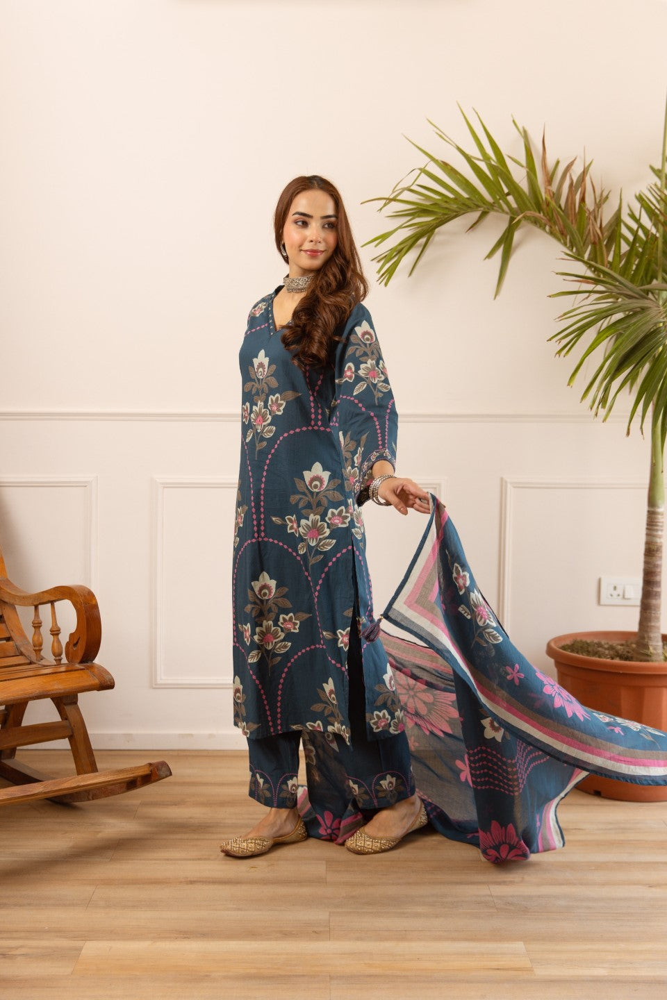 Karen aegean cotton suit set
