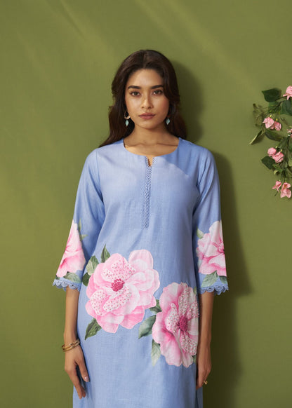 Itrh cadet printed cotton linen suit set