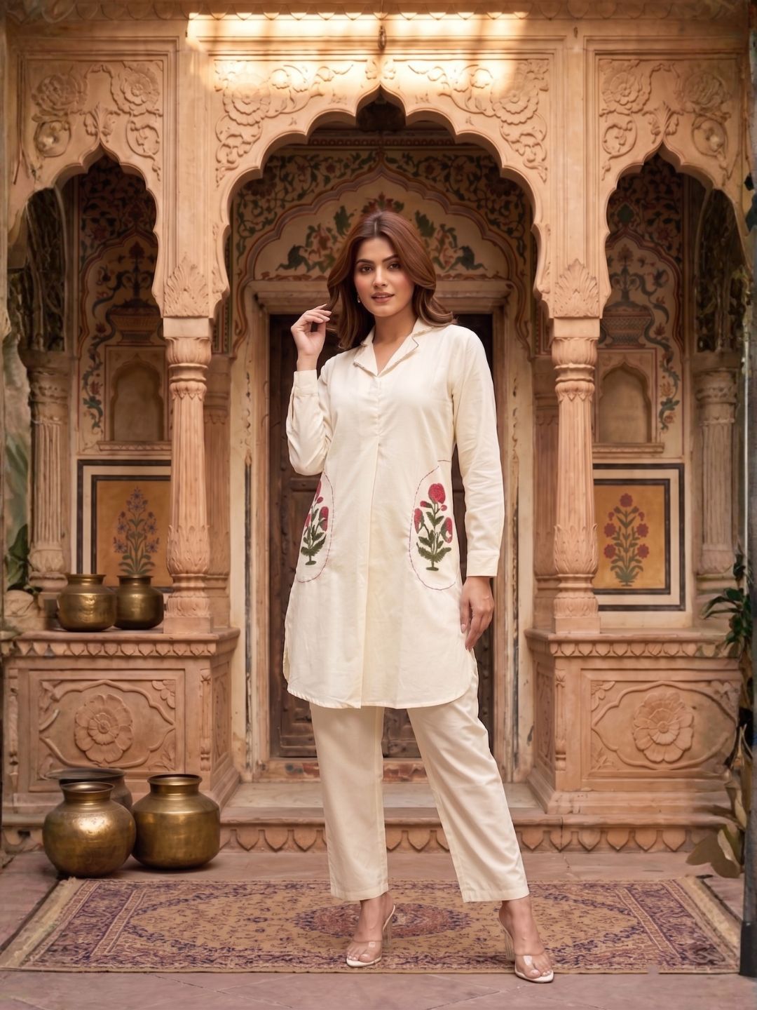 Sarvo daisy cotton co-ord set
