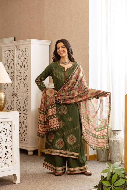 Karen sage embroidery cotton suit set
