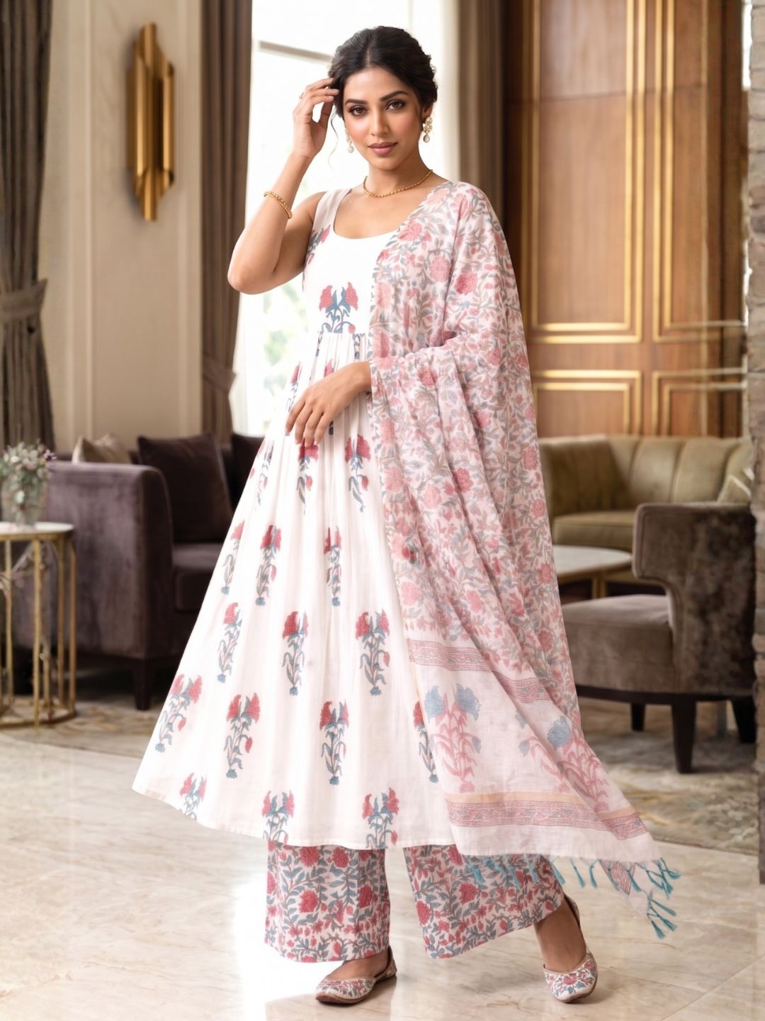Samragi Pearl Pure Cotton Premium Suit Set