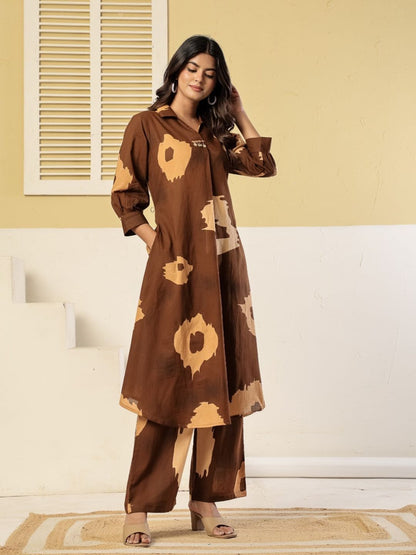 Poppi Caramel cotton Co-ord Set