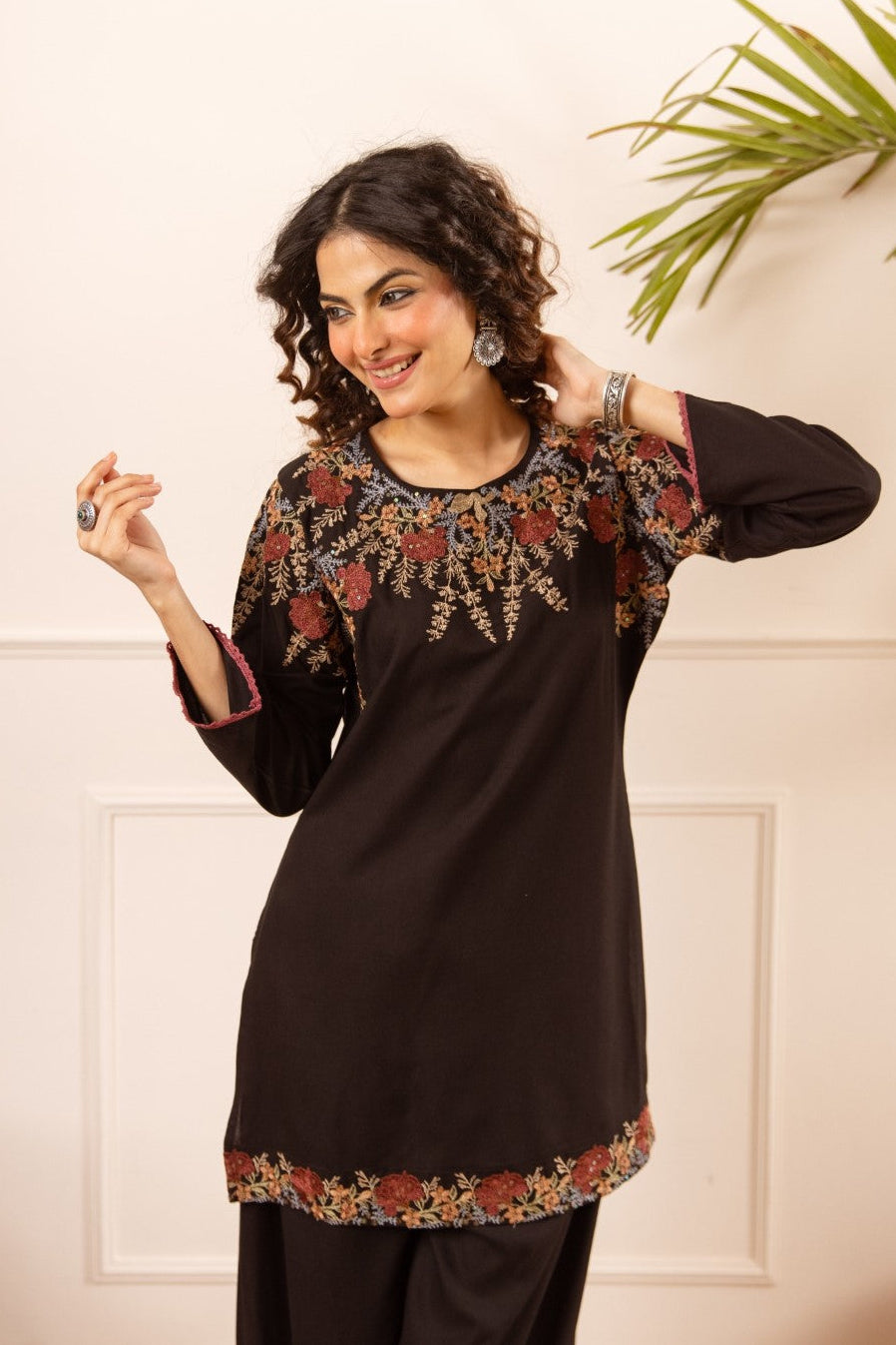 Karen charle Cotton embroidery co-ord set