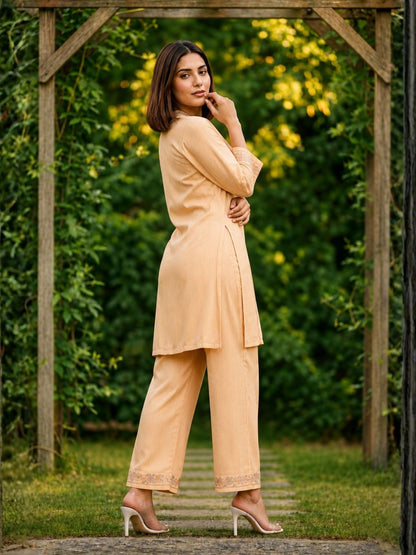 ITI CORAL COTTON KURTA PANT SET