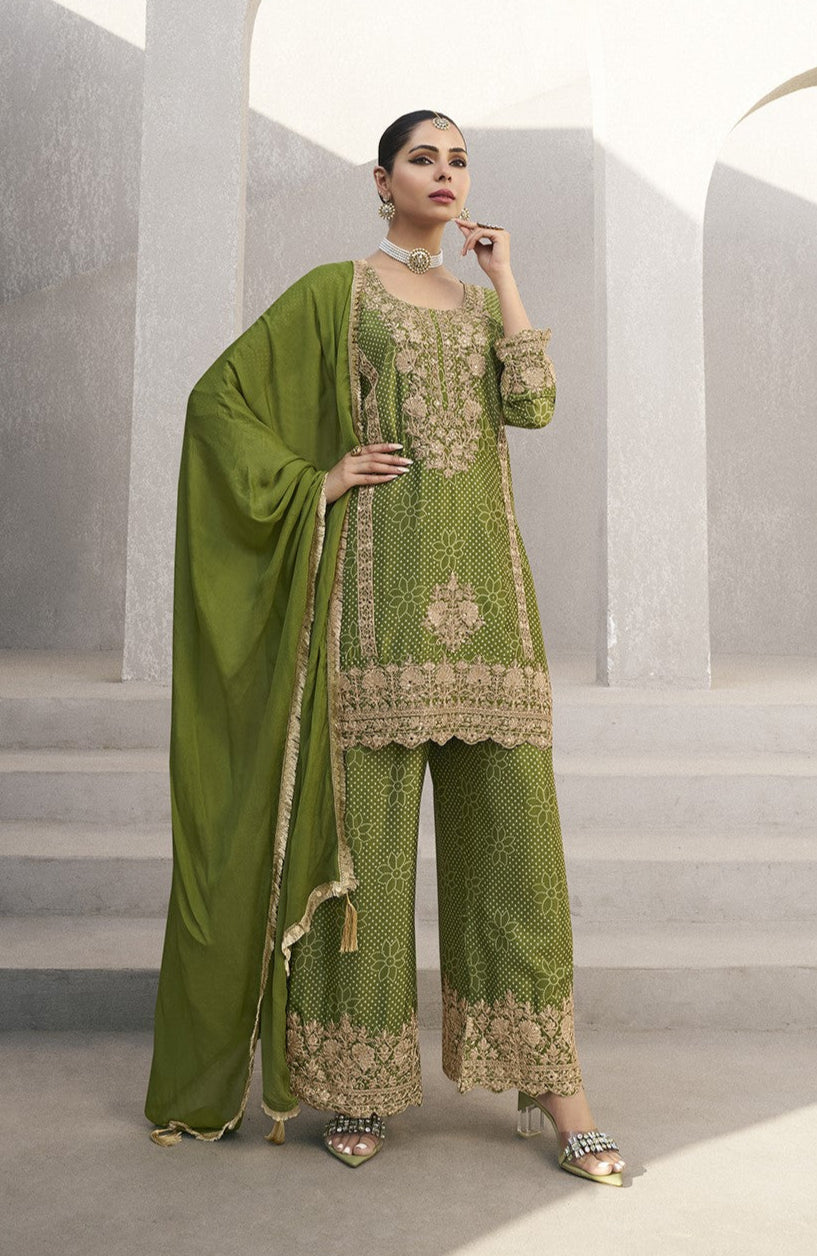 Zarkash Fern Full Work Suit Set