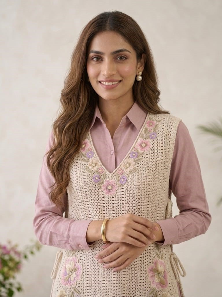 Mihika taffy embroidery co-ord set