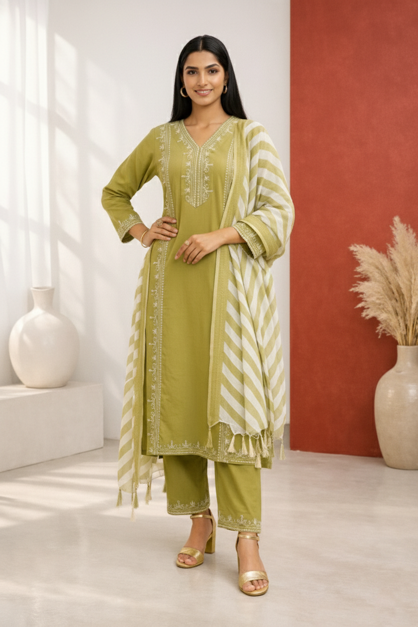 Molly Thyme Embroidered Suit Set