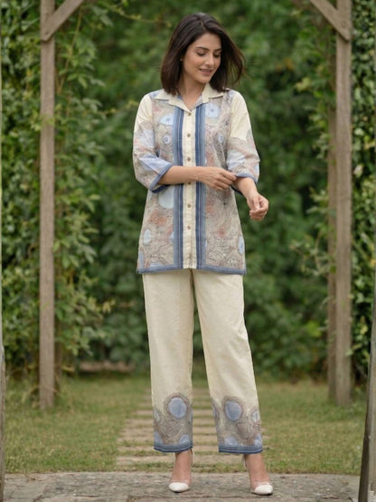 Viyona spatial printed co-ord set