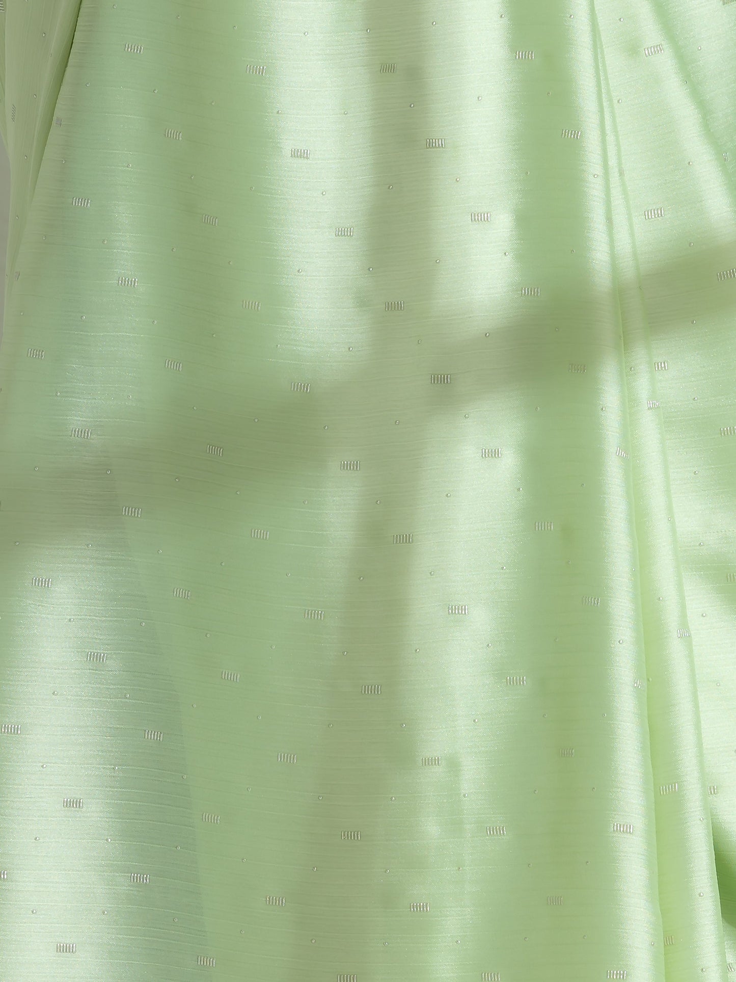 Dhiyona ST Mint Silver Printed Butter Chiffon Saree