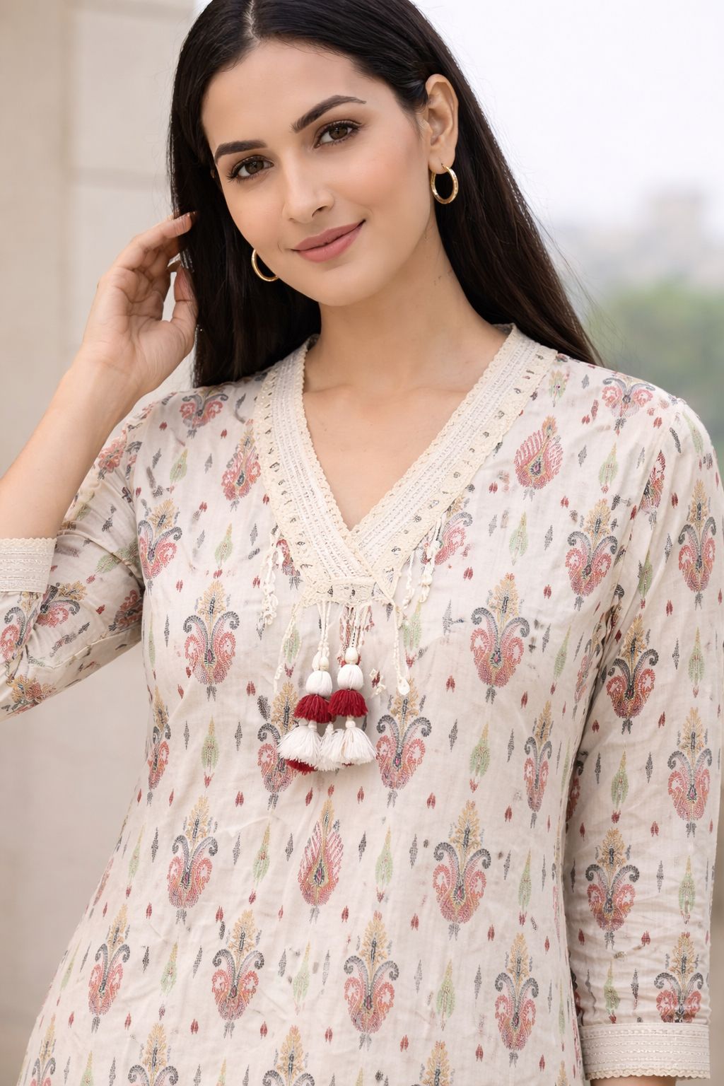 Surbhi parch cotton kurta pant set
