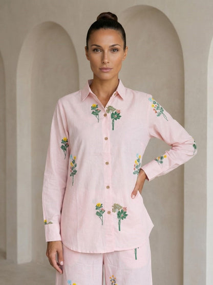 Molly Softpink embroidery cotton co-ord set