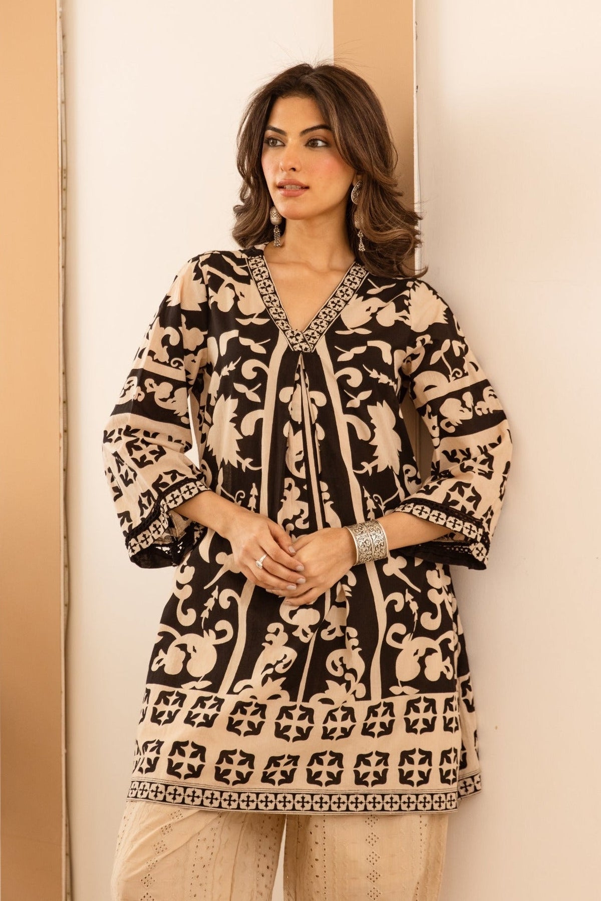 Karen kal cotton printed co-ord set