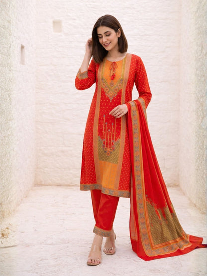Shanti Crimson Work Suit Set