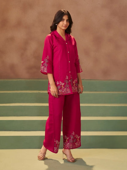 Tiesta Carmine work Co-ord set