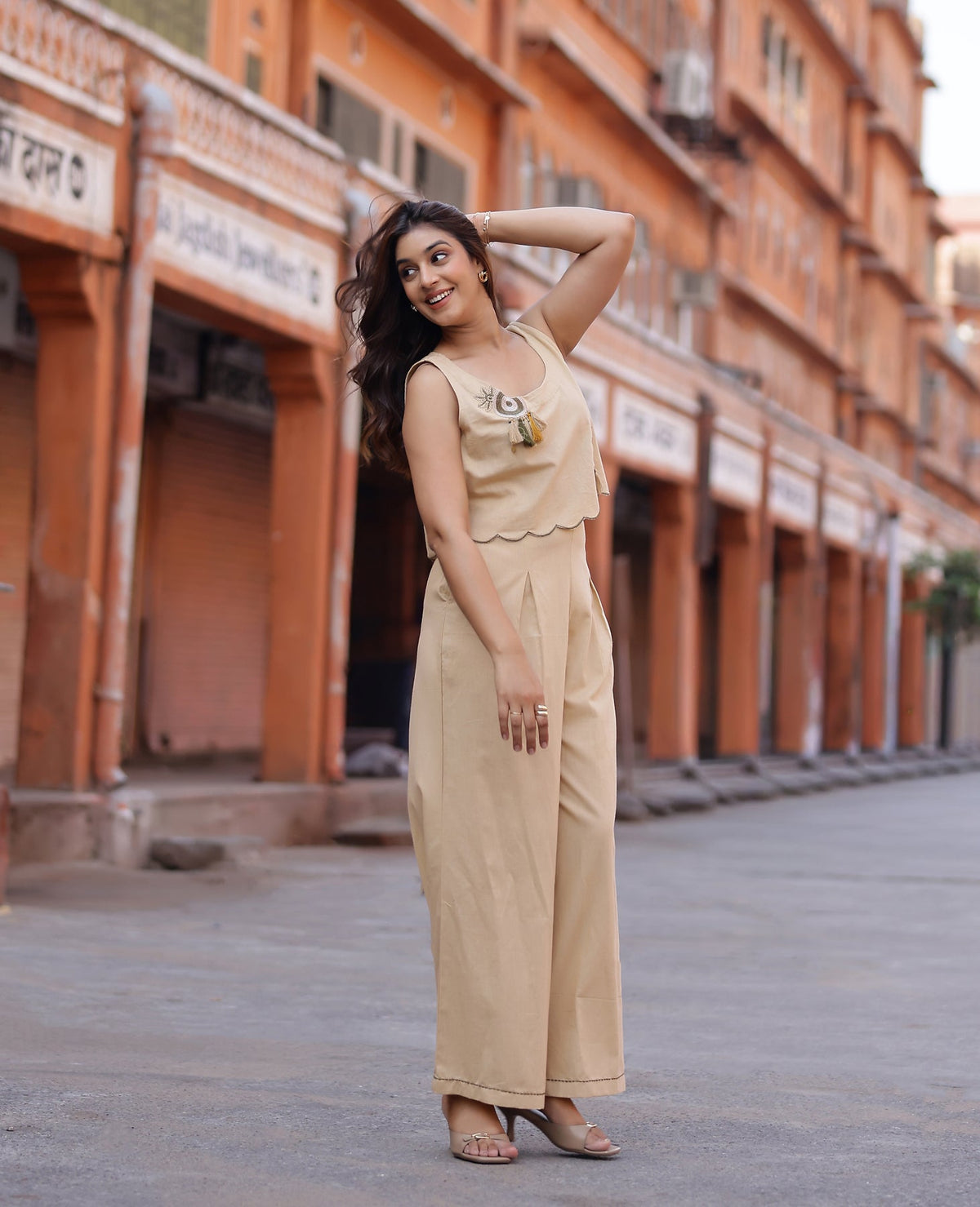 Breeze Beige Flex Coord Set