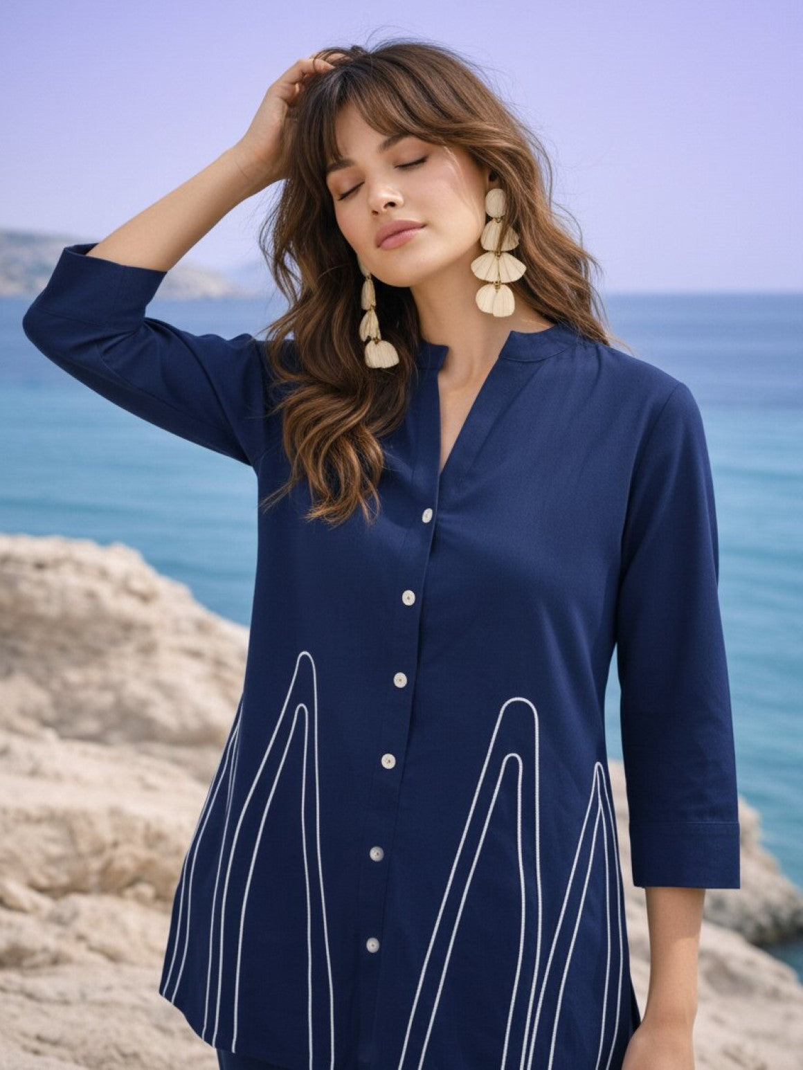 Ivanka cobalt cotton co-ord set