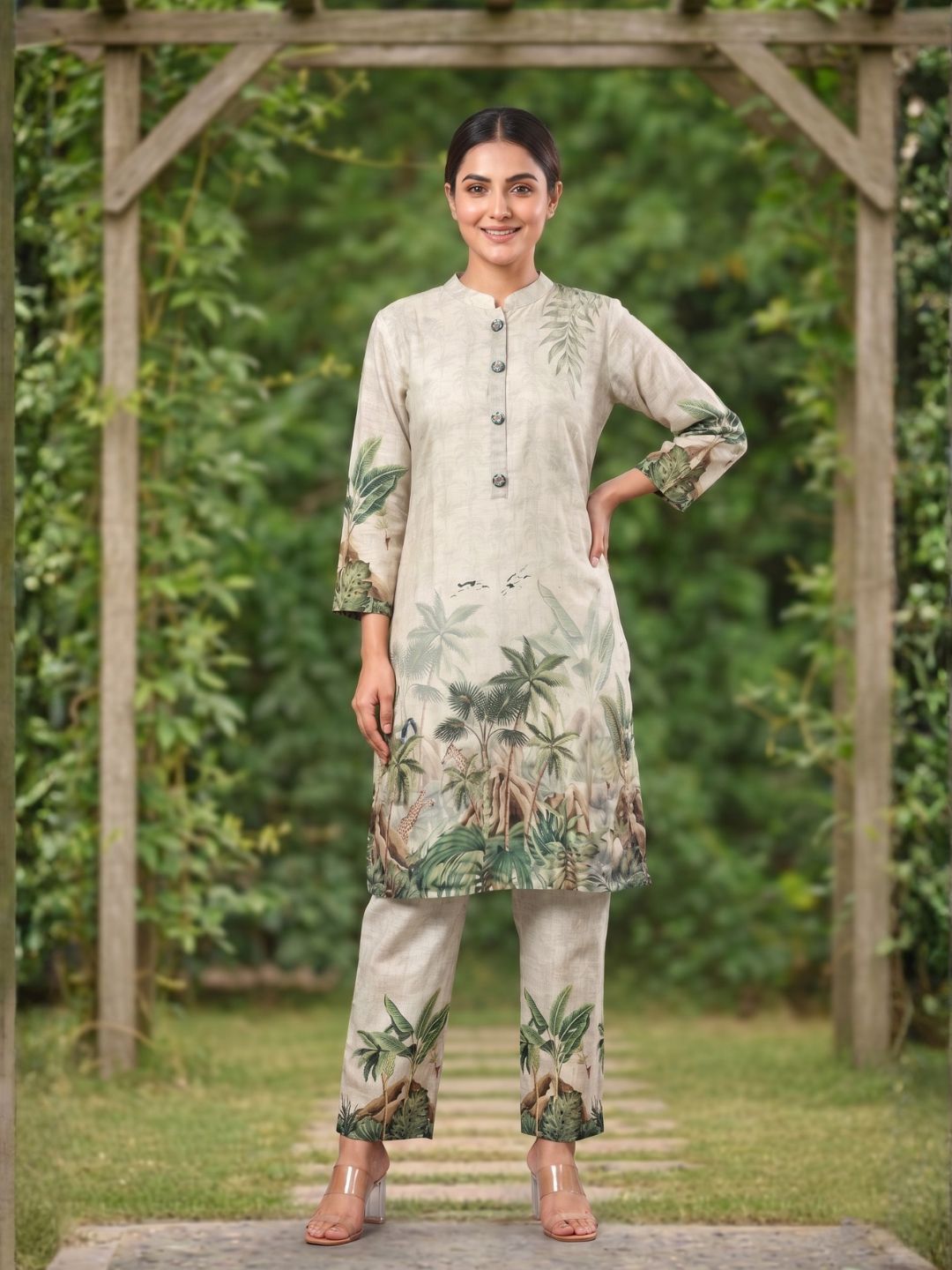 Shanti Fauna Printed Work Co-ord Set