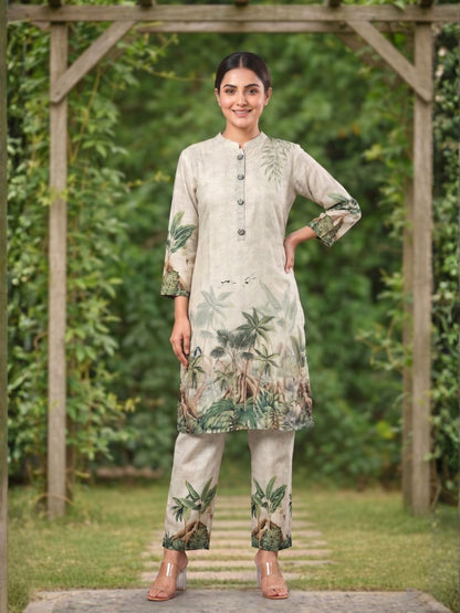 Shanti Fauna Printed Work Co-ord Set