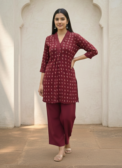 Midushi Merlot Co-ord Set