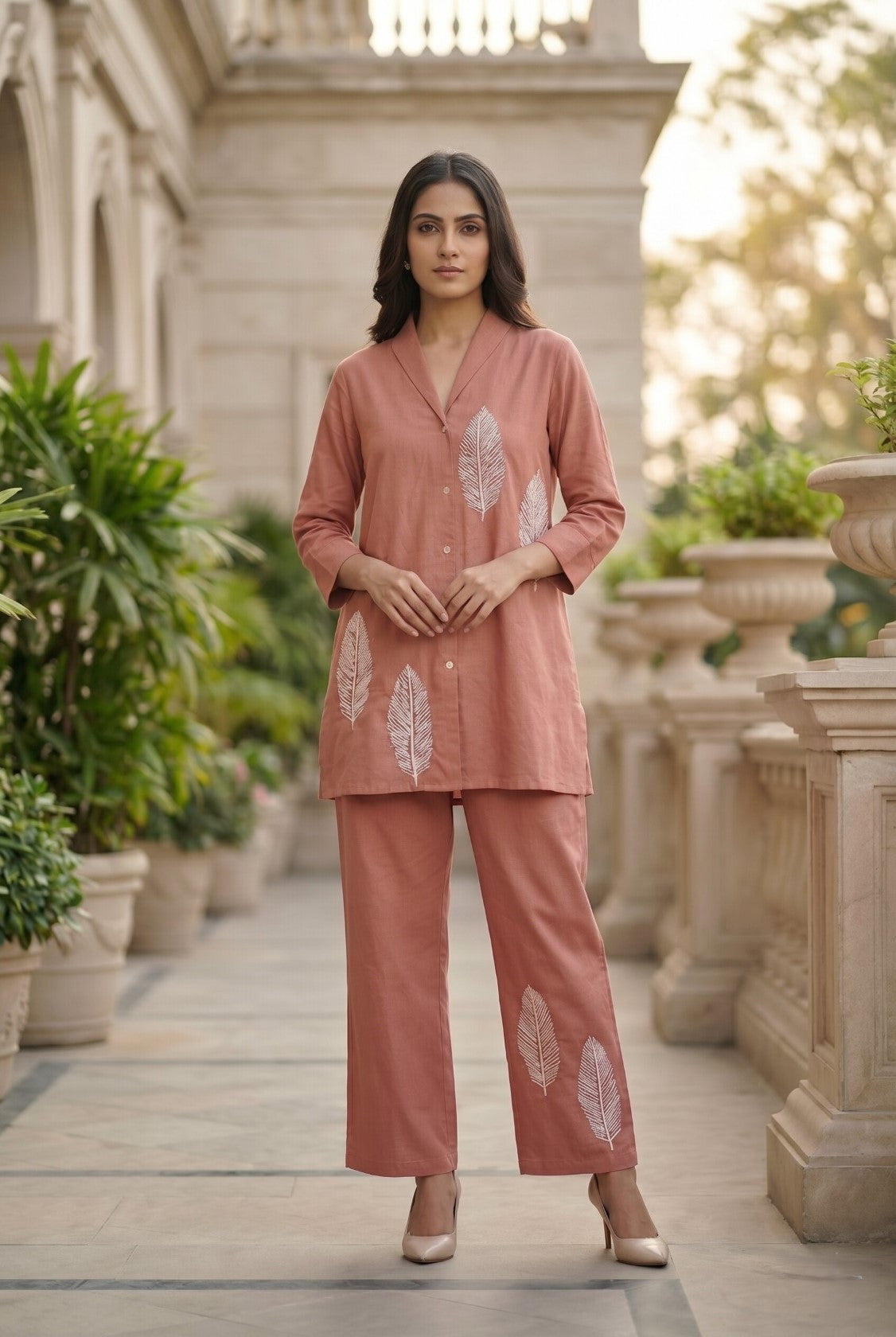 Sargi squash embroidery cotton co-ord set