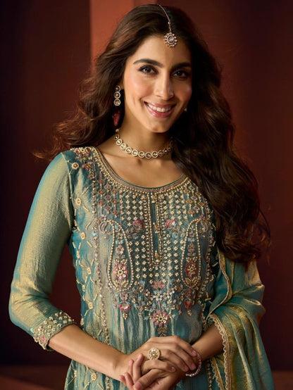 Haniya peacock full work farshi salwar suit set
