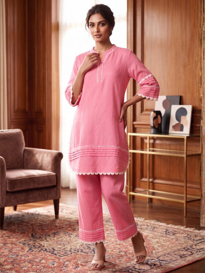 Pawan softpink cotton co-ord set