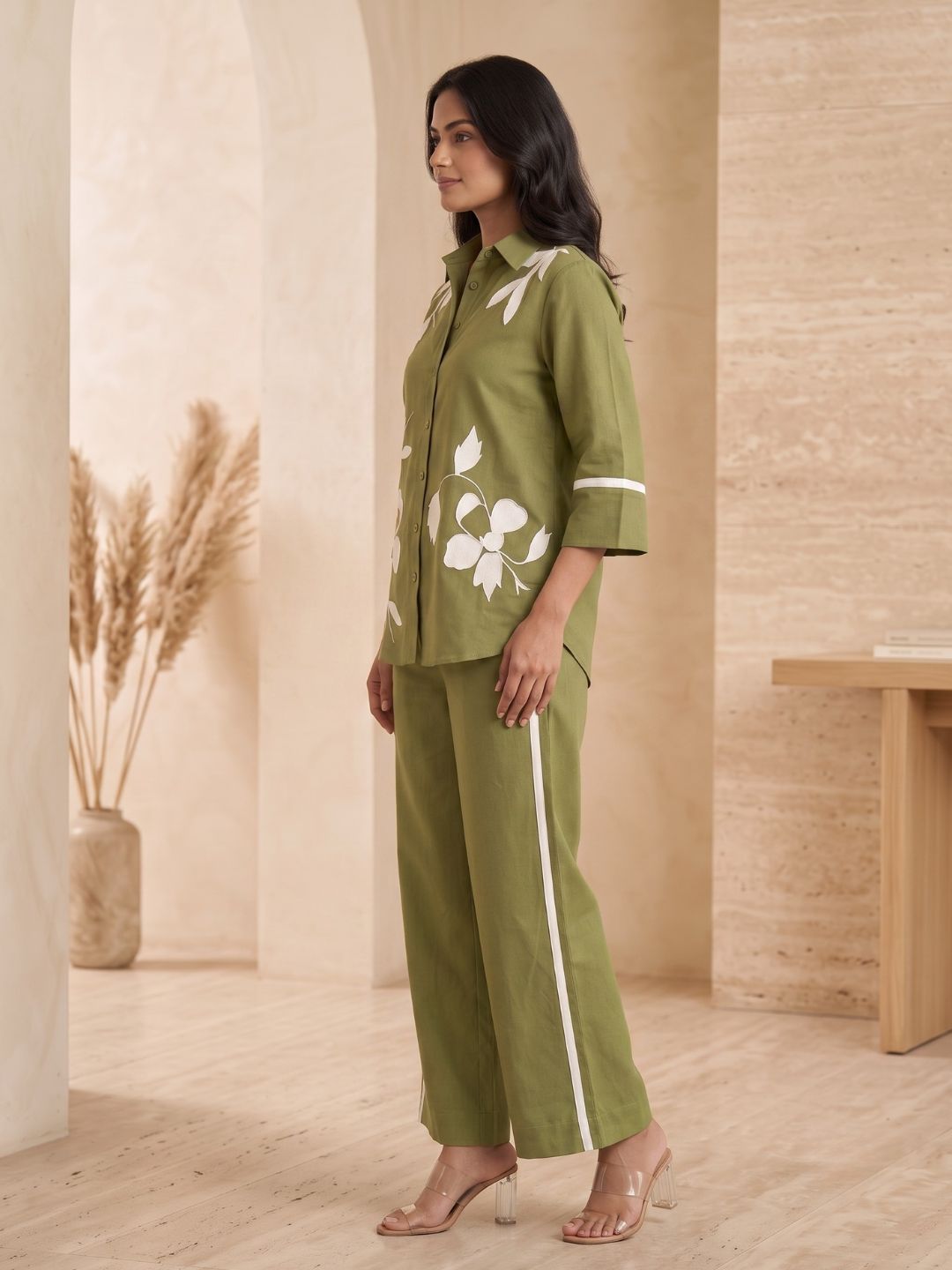 Ridhika moss applique cotton co-ord set