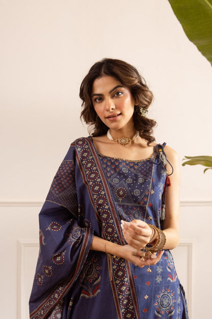 Karen jay cotton printed suit set