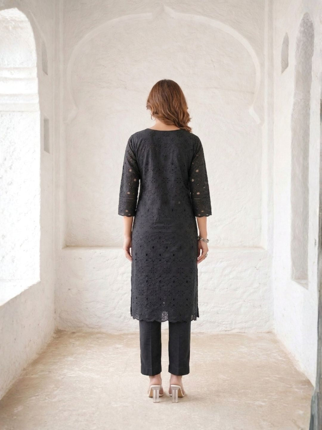 LIPIKA ONYX SCHIFFLI COTTON CO-ORD SET