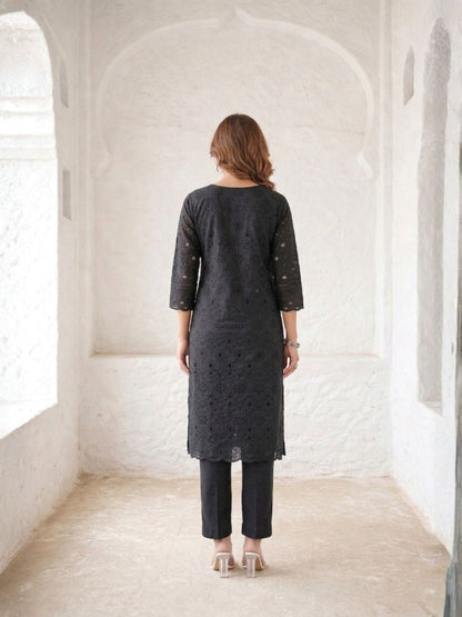 LIPIKA ONYX SCHIFFLI COTTON CO-ORD SET