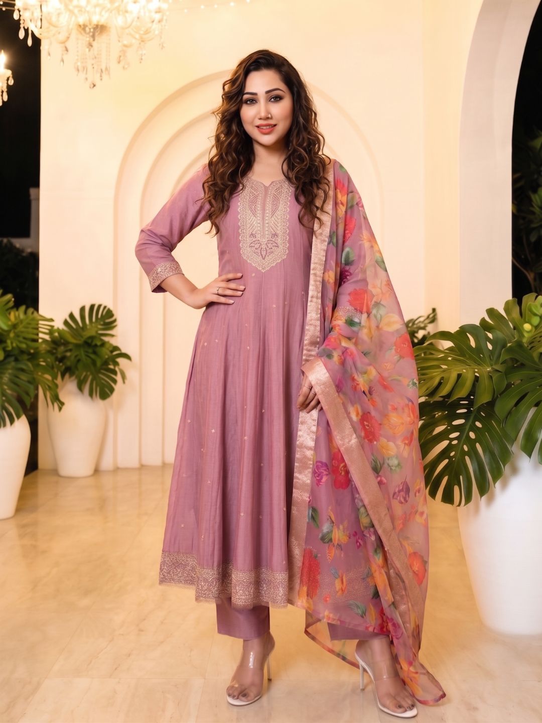 Shanti Salmon Full Work Suit Set