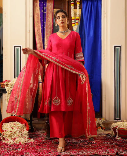 Riya Pink Muslin Suit Set