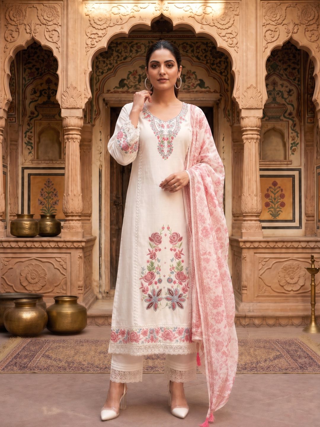 Nadira Misri Embroidered Lawn Suit Set
