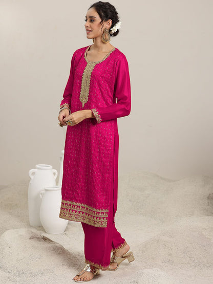 Dhiyona LL Women Floral Embroidered Kurta with Palazzos & Dupatta