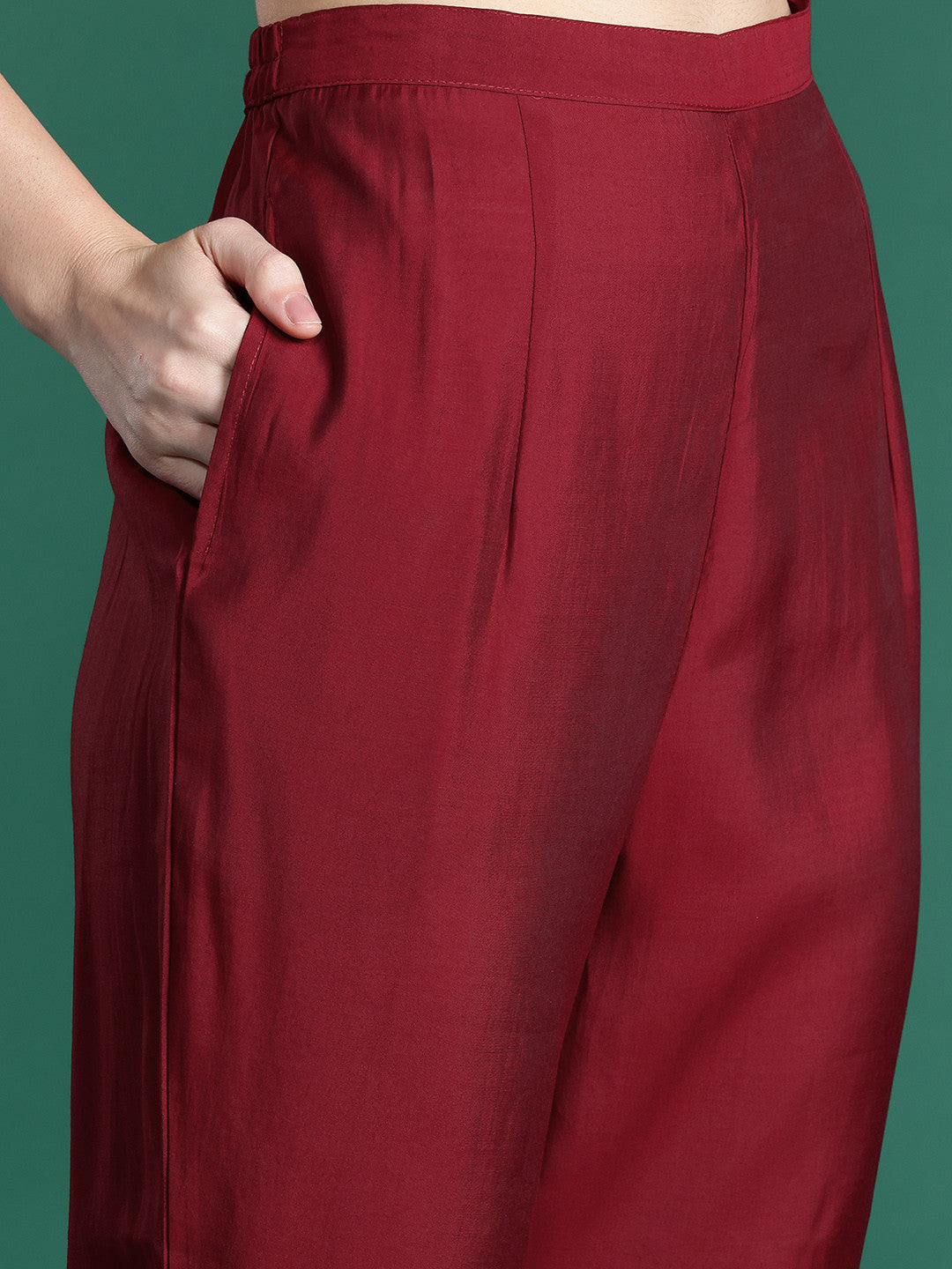 Ethnic Motifs Embroidered Kurta with Trousers & Dupatta