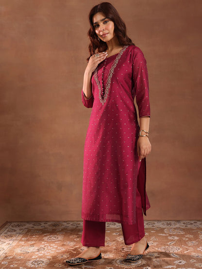 Dhiyona LL Women Ethnic Motifs Embroidered Kurta with Palazzo & Dupatta