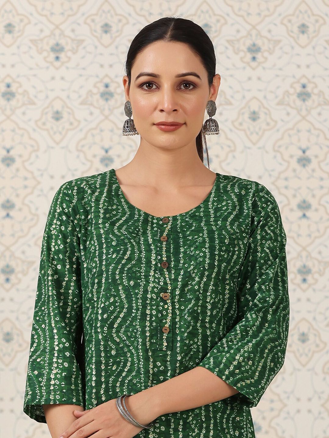 Dhiyona OD  Bandhani Printed Straight Kurta