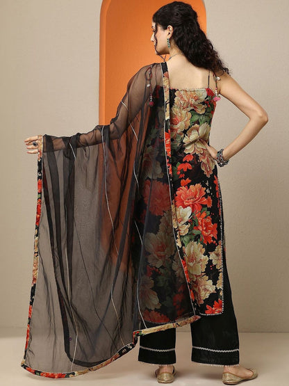 Women Floral Printed Regular Kurta with Palazzos & With Dupatta