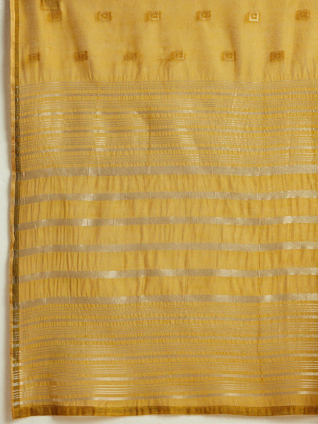 Dhiyona LL Womens Mustard Woven Design Anarkali Kurta With Palazzos & Dupatta