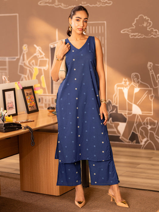 Women Geometric Printed Kurta with Palazzos