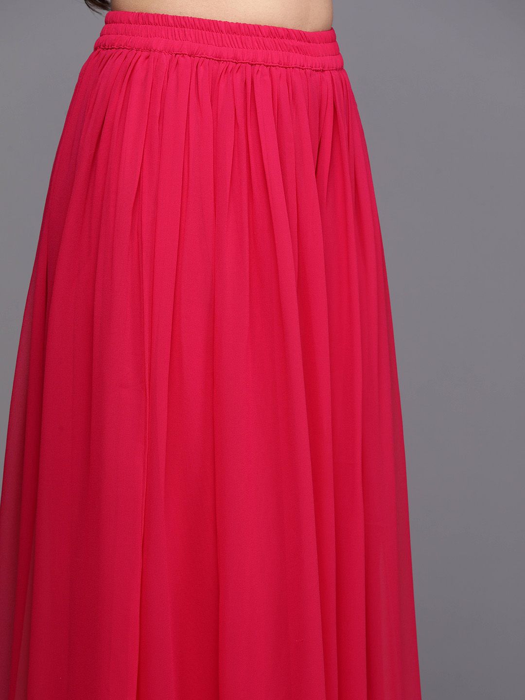 Dhiyona LL Women Floral Embroidered High Slit Sequinned Kurta with Palazzos & With Dupatta