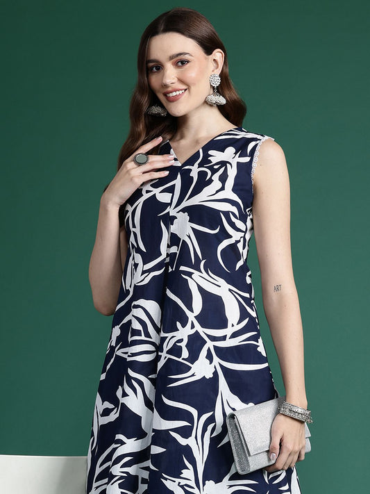 Dhiyona IE Printed Pure Cotton Tunic With Trousers