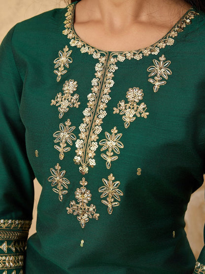 Dhiyona HOP Women Floral Yoke Design Kurta with Sharara & Dupatta
