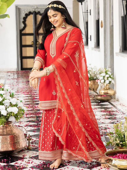 Dhiyona CH Embroidered Kurta Set with Dupatta