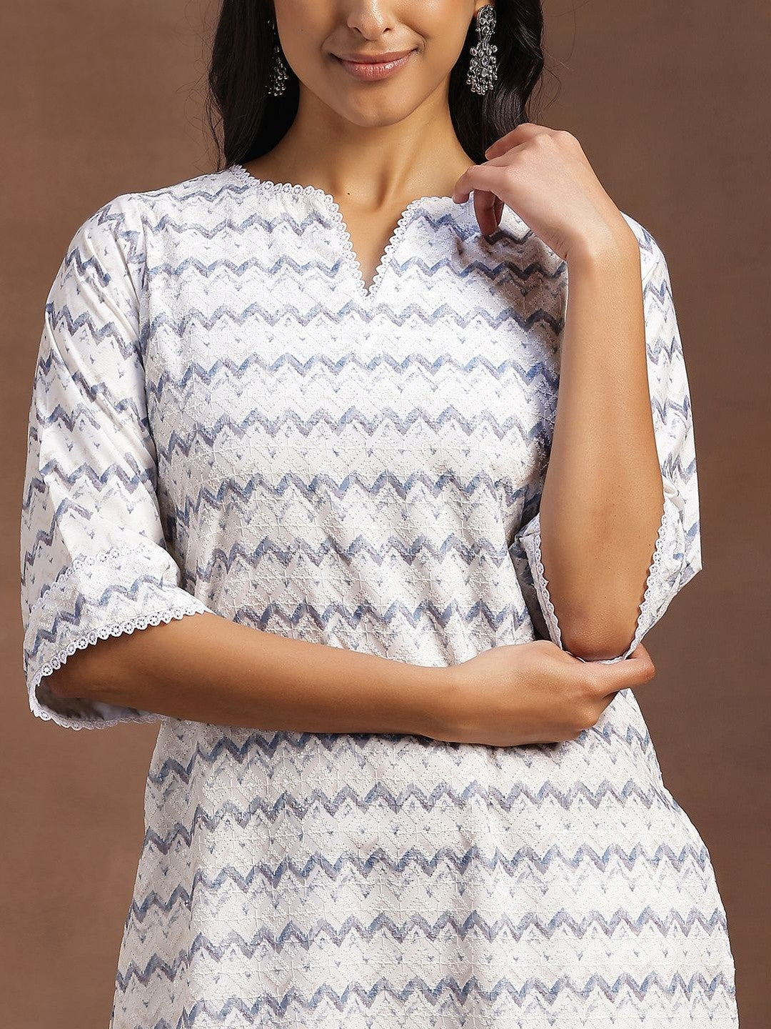 Women Printed Regular Kurta with Trousers & With Dupatta