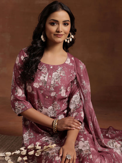 Women Floral Printed Regular Kurta with Trousers & With Dupatta