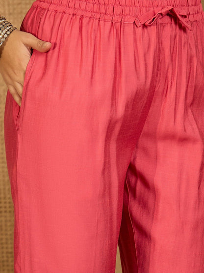 Women Ethnic Motifs Embroidered Regular Kurta & Trousers With Dupatta