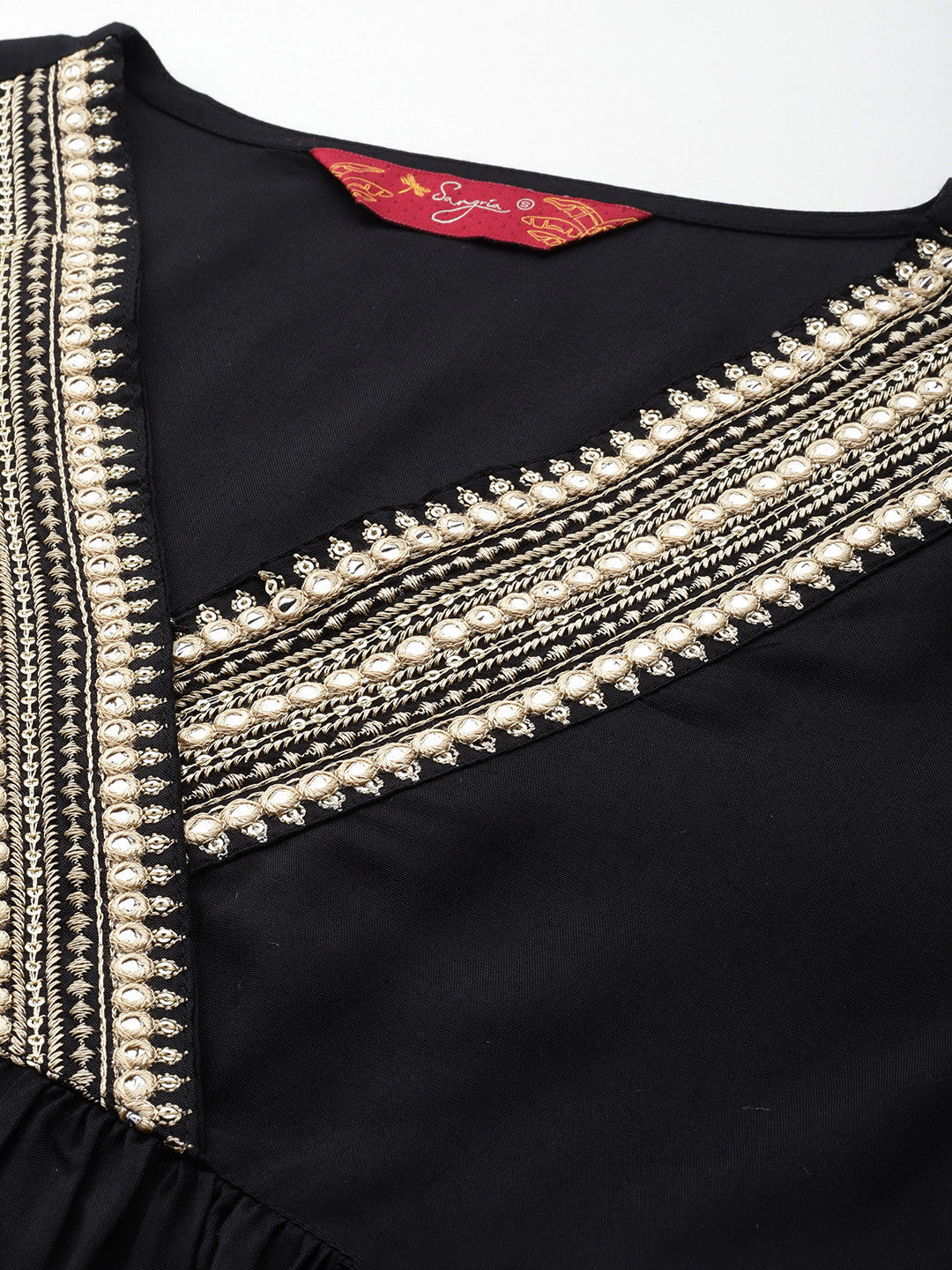 Embroidered Sequin Detail Kurta Set