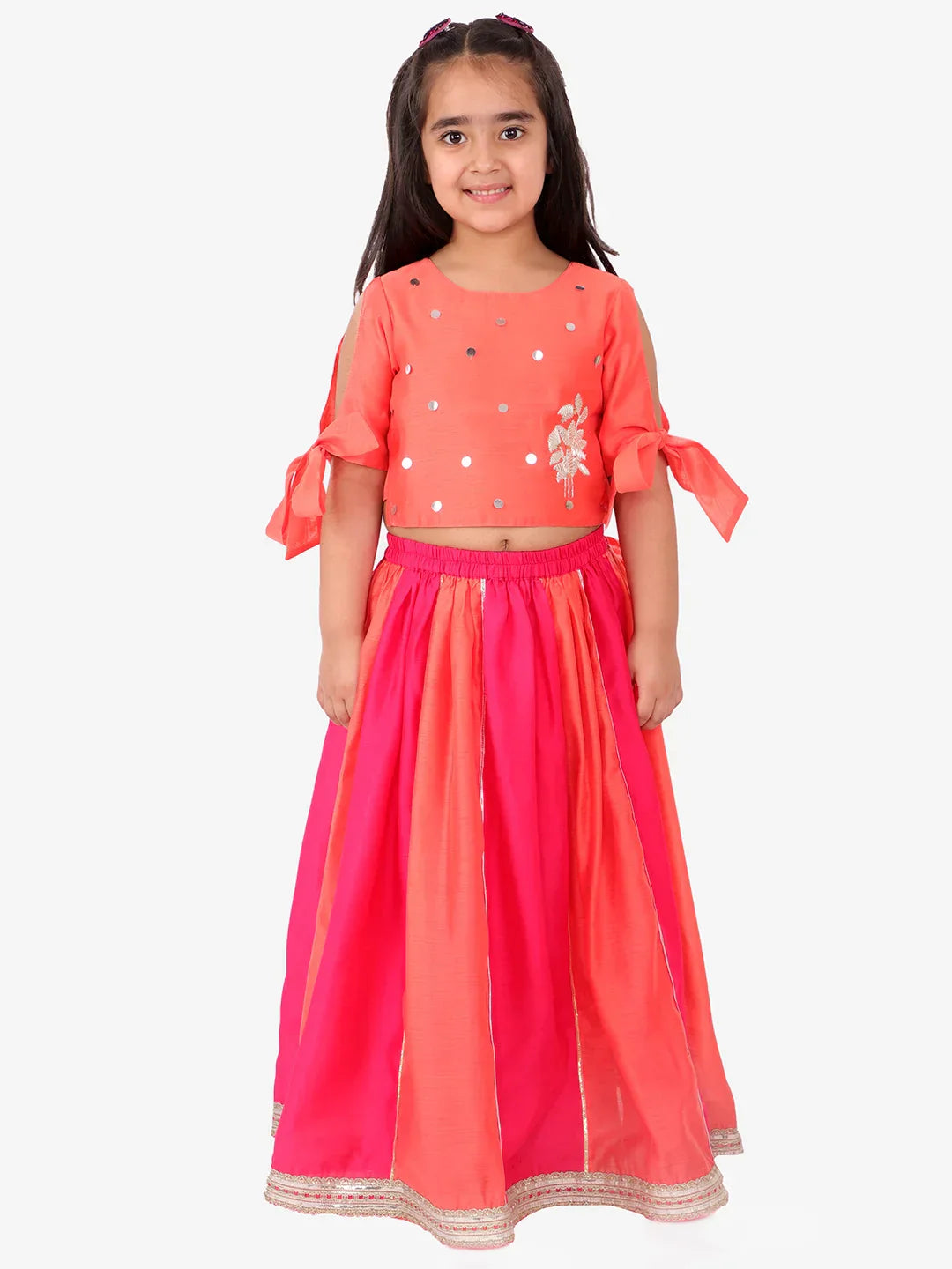 Girls embroidered choli with ghaghra set